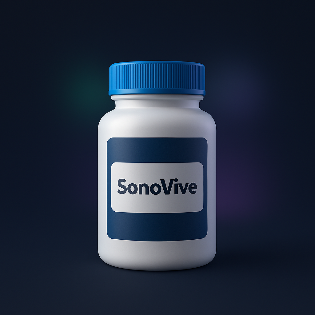 Generic supplement bottle with blue cap